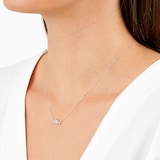 Goldsmiths 9ct White Gold Mixed Cubic Zirconia Necklace