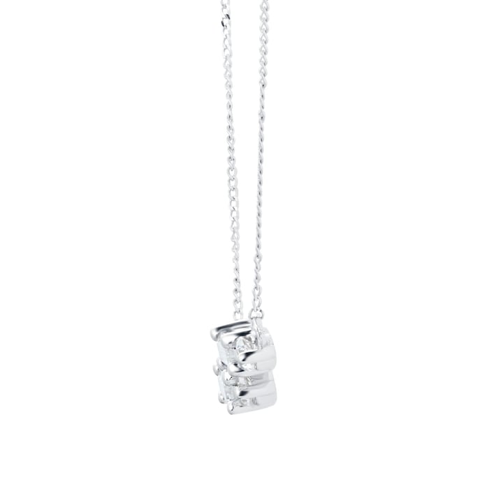 Goldsmiths 9ct White Gold Mixed Cubic Zirconia Necklace