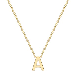 Goldsmiths 9ct Yellow Gold Letter A Pendant