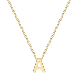 13150348 - 9ct Yellow Gold Letter A Pendant