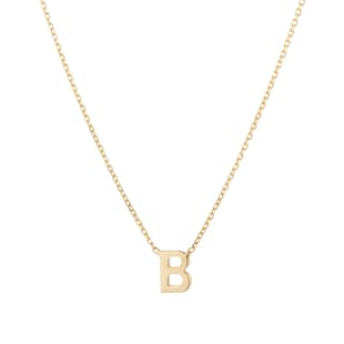 Goldsmiths 9ct Yellow Gold Letter B Pendant