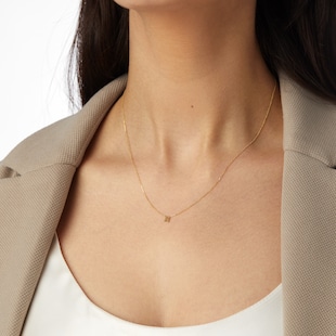 Goldsmiths 9ct Yellow Gold Letter B Pendant