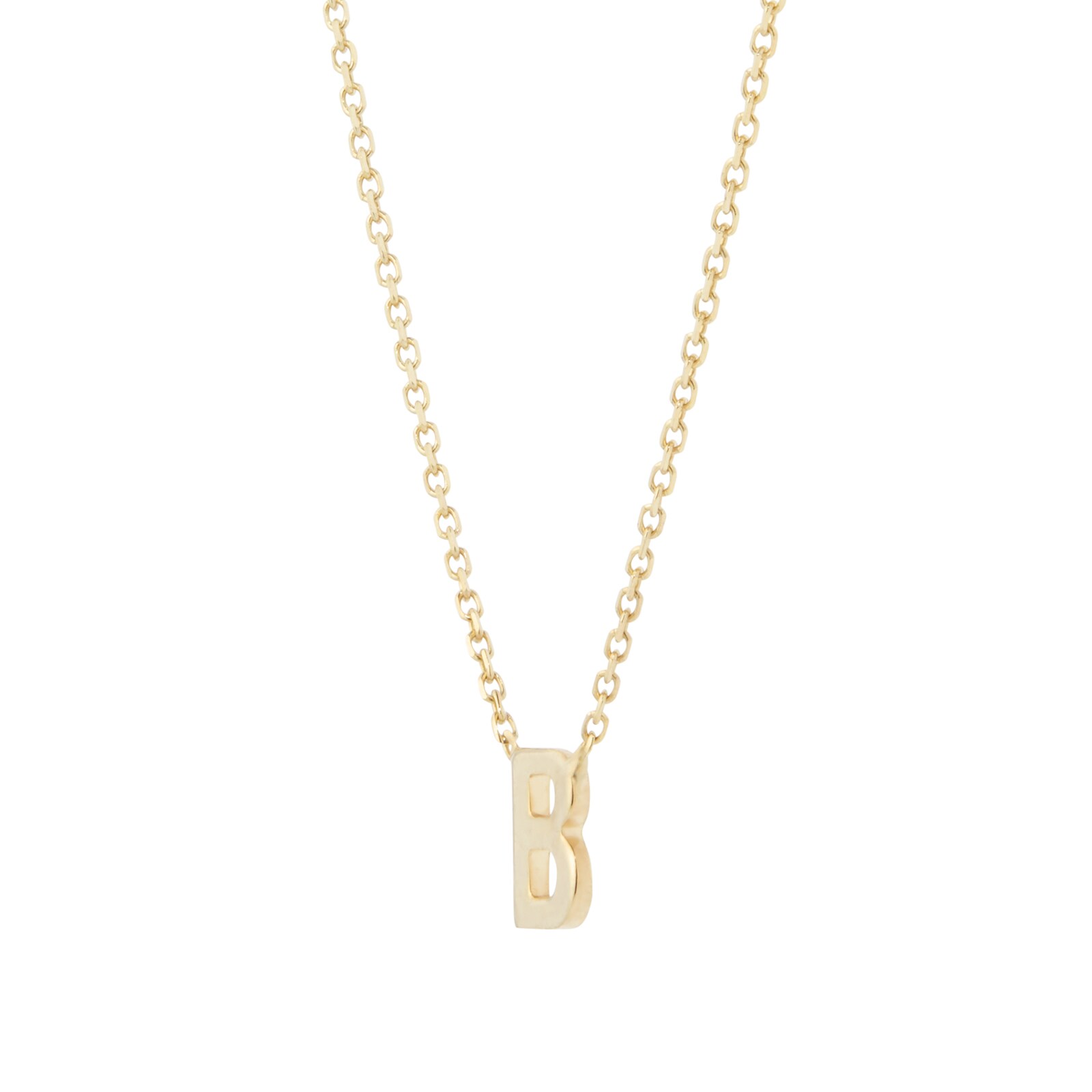 Goldsmiths 9ct Yellow Gold Letter B Pendant 1.19.0151 | Goldsmiths