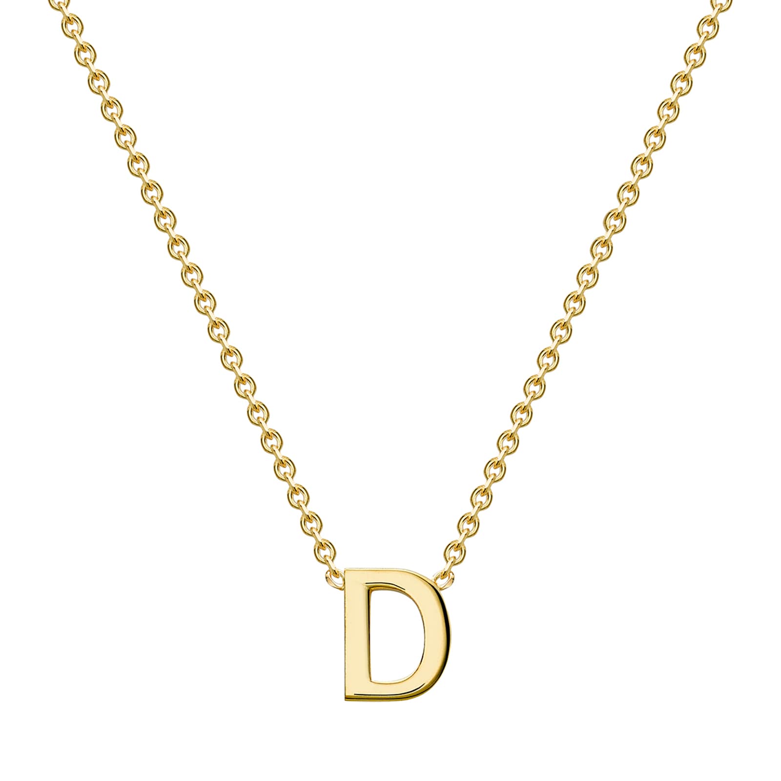 Goldsmiths 9ct Yellow Gold Letter D Pendant