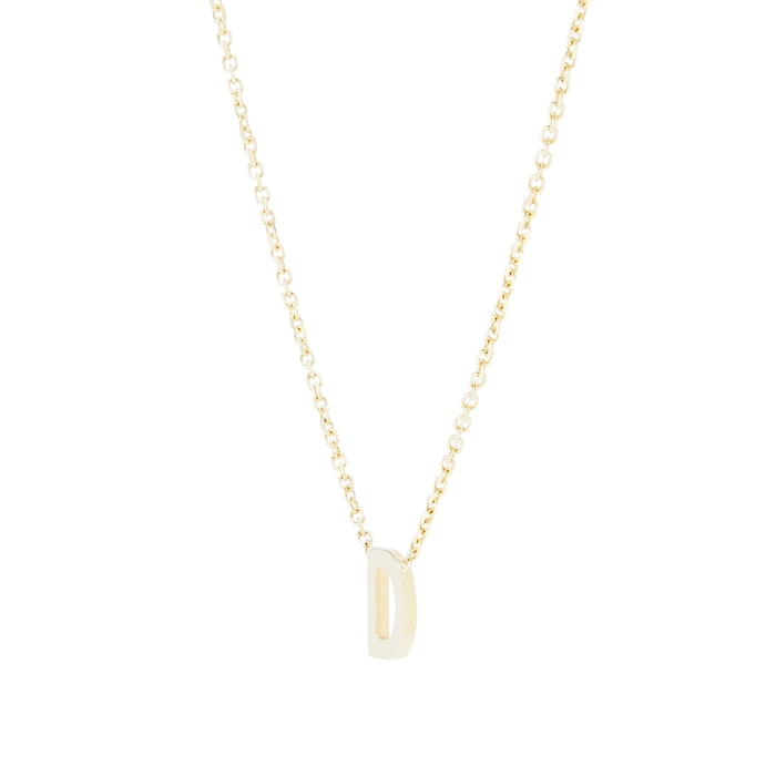 Goldsmiths 9ct Yellow Gold Letter D Pendant