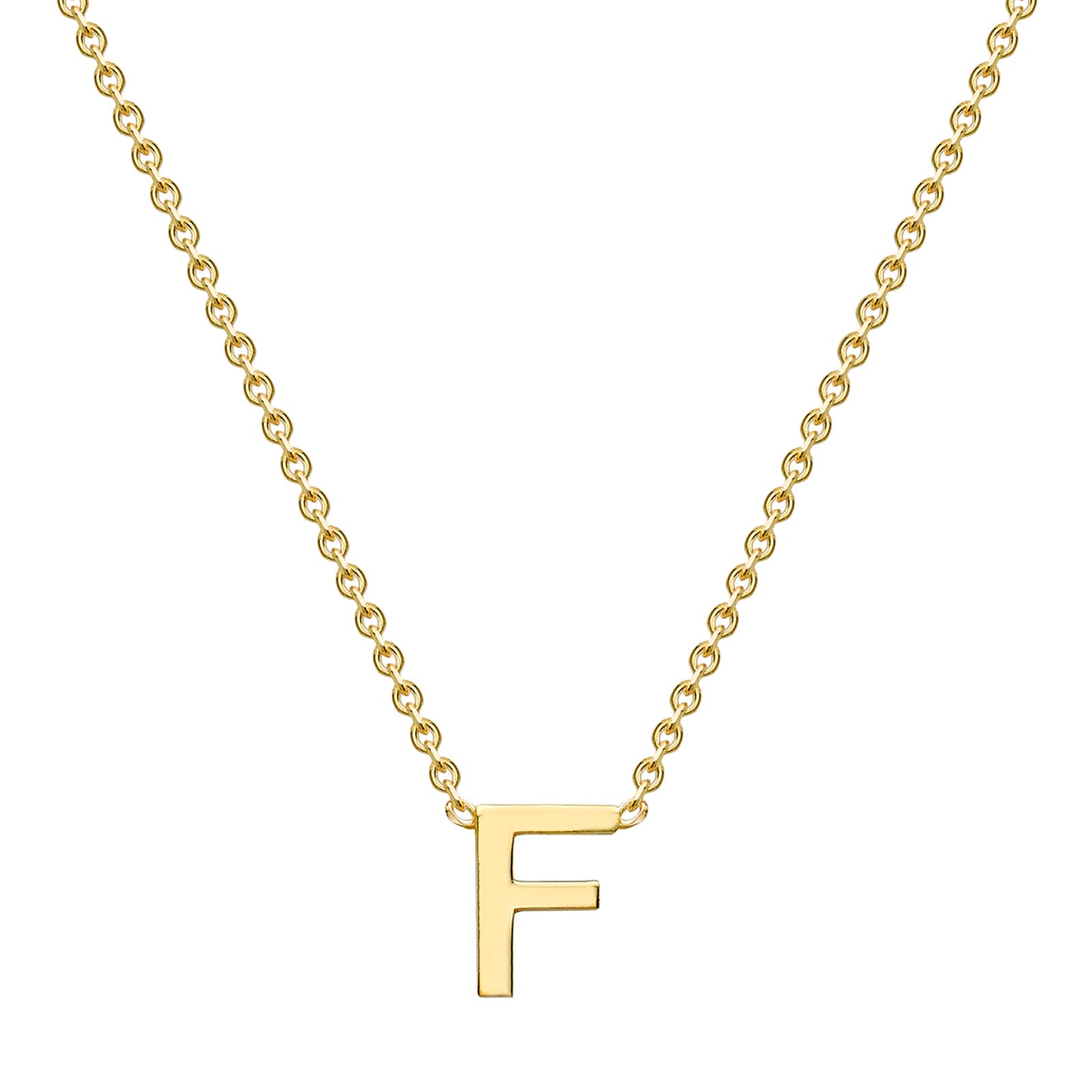 Goldsmiths 9ct Yellow Gold Letter F Pendant