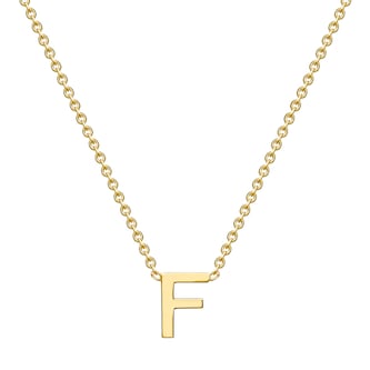 Goldsmiths 9ct Yellow Gold Letter F Pendant