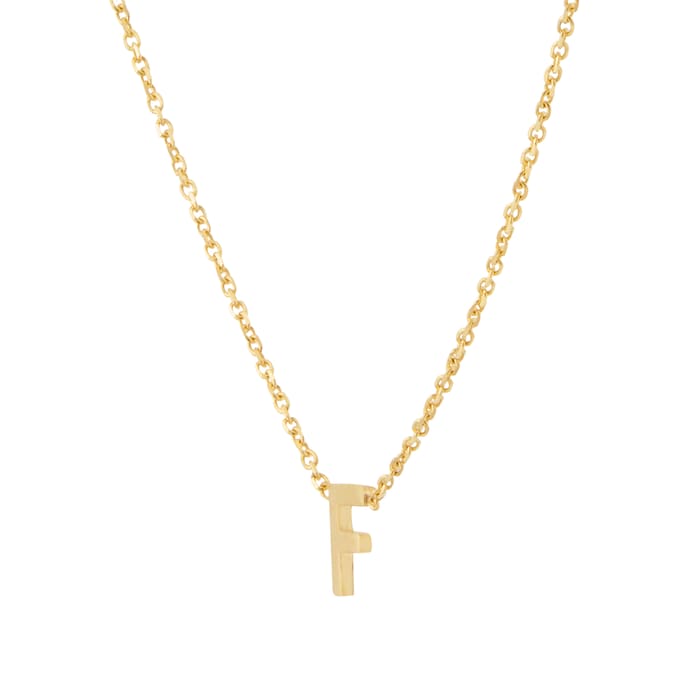 Goldsmiths 9ct Yellow Gold Letter F Pendant