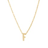 Goldsmiths 9ct Yellow Gold Letter F Pendant