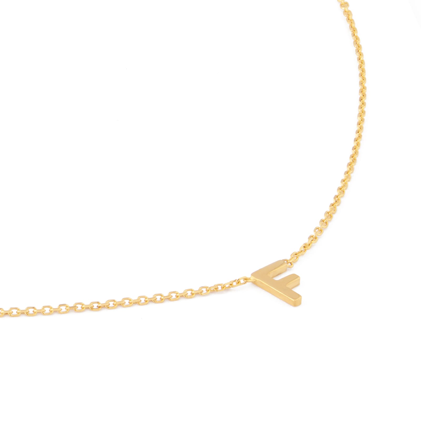 Goldsmiths 9ct Yellow Gold Letter F Pendant