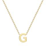 Goldsmiths 9ct Yellow Gold Letter G Pendant