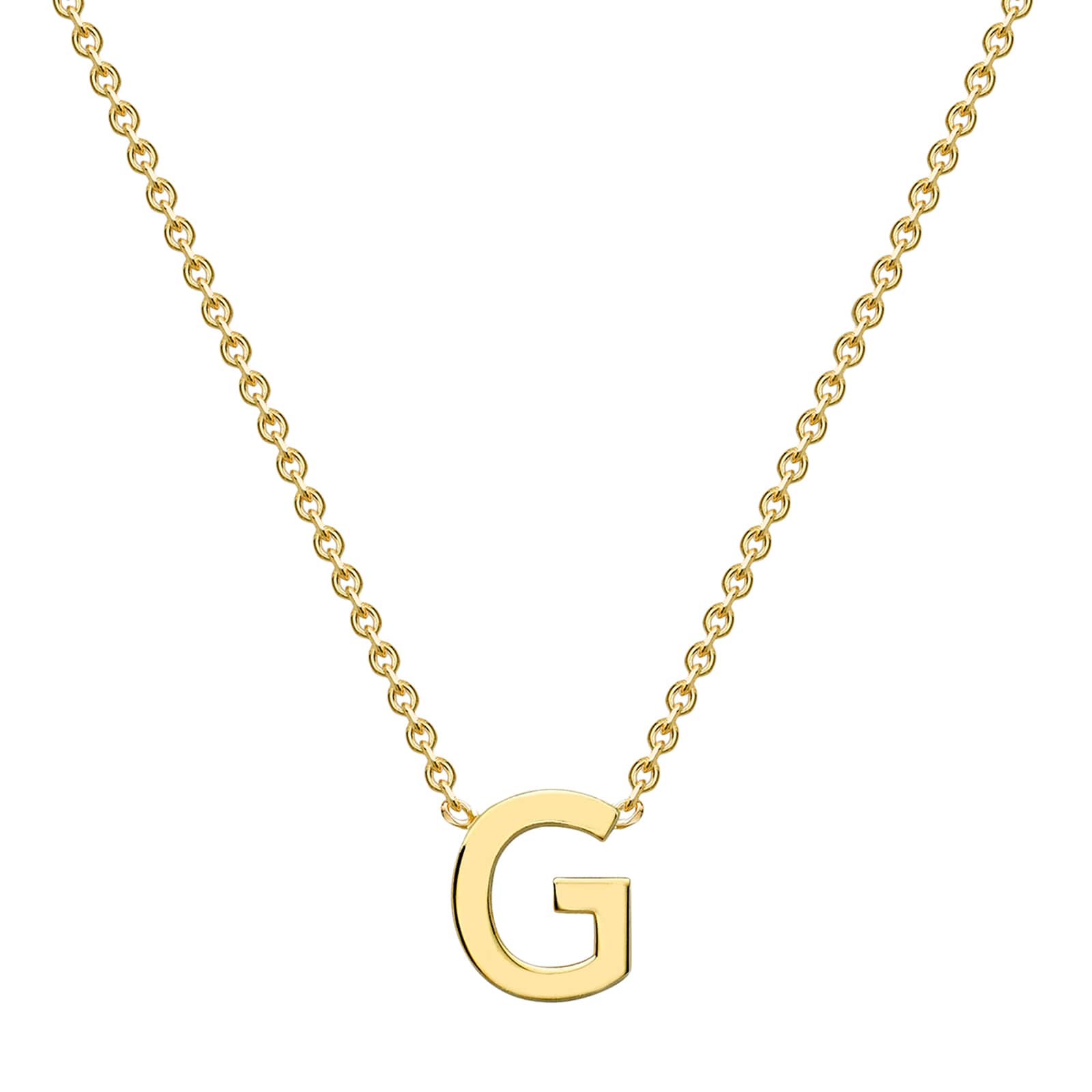 Goldsmiths 9ct Yellow Gold Letter G Pendant 1.19.0156 | Goldsmiths