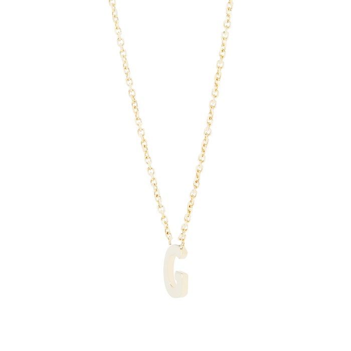 Goldsmiths 9ct Yellow Gold Letter G Pendant