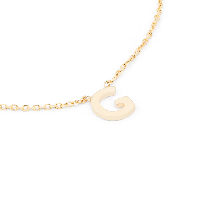 Goldsmiths 9ct Yellow Gold Letter G Pendant