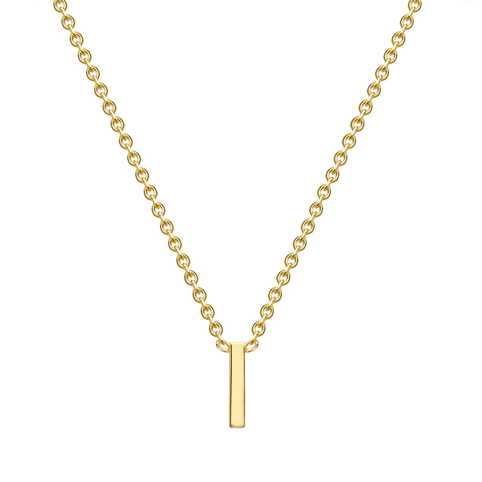 Goldsmiths 9ct Yellow Gold Letter I Pendant