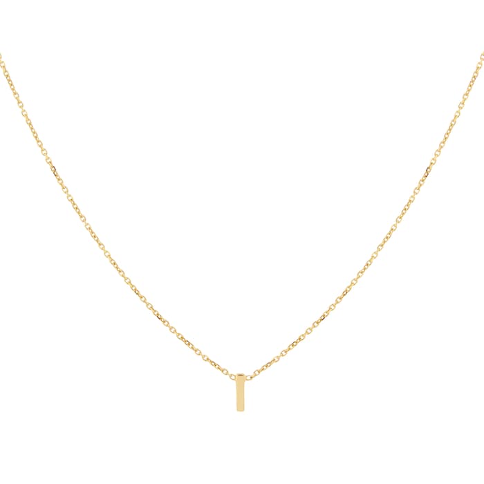 Goldsmiths 9ct Yellow Gold Letter I Pendant