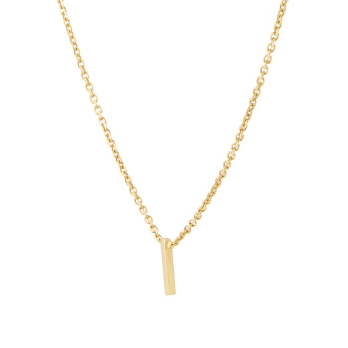 Goldsmiths 9ct Yellow Gold Letter I Pendant