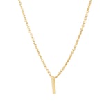 Goldsmiths 9ct Yellow Gold Letter I Pendant