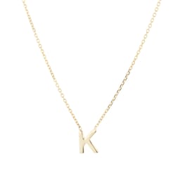 13150366 - 9ct Yellow Gold Letter K Pendant