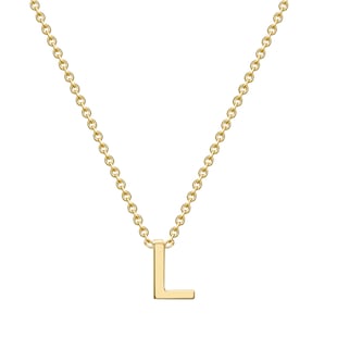 Goldsmiths 9ct Yellow Gold Letter L Pendant