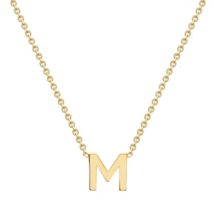 Goldsmiths 9ct Yellow Gold Letter M Pendant
