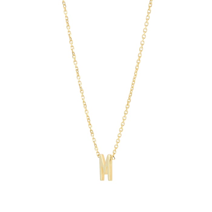 Goldsmiths 9ct Yellow Gold Letter M Pendant