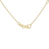 Goldsmiths 9ct Yellow Gold Diamond Cut Circle Pendant Necklace