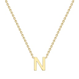 13150377 - 9ct Yellow Gold Letter N Pendant