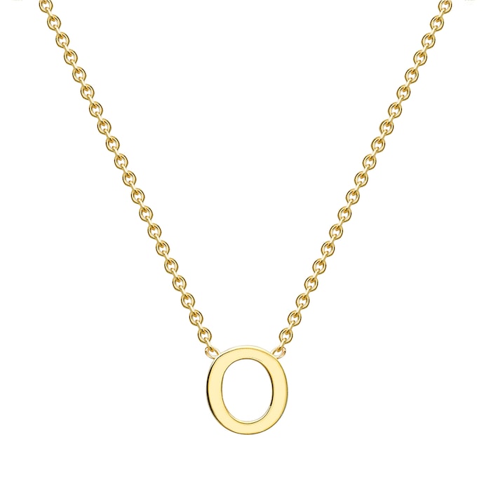 Goldsmiths 9ct Yellow Gold Letter O Pendant