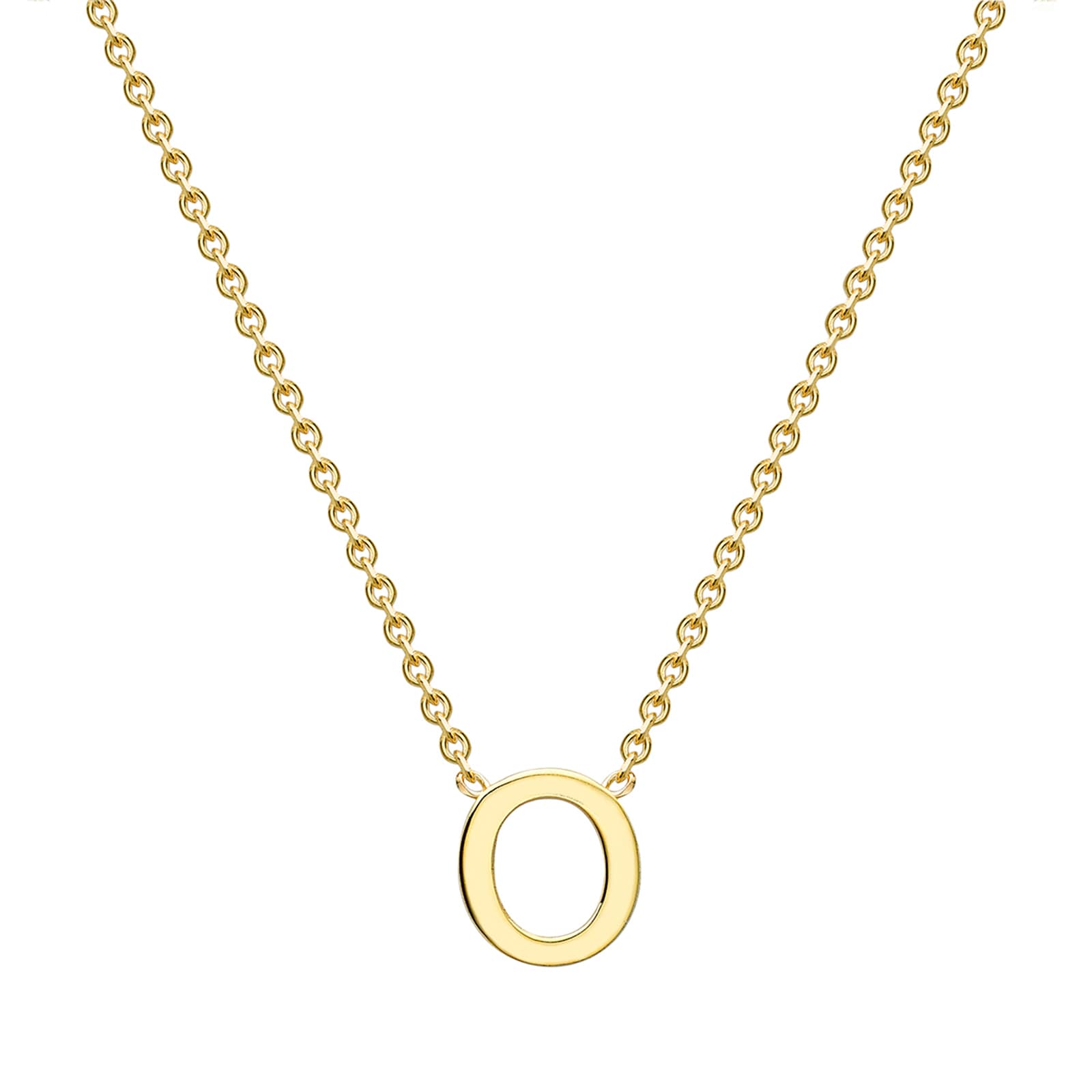 Goldsmiths 9ct Yellow Gold Letter O Pendant
