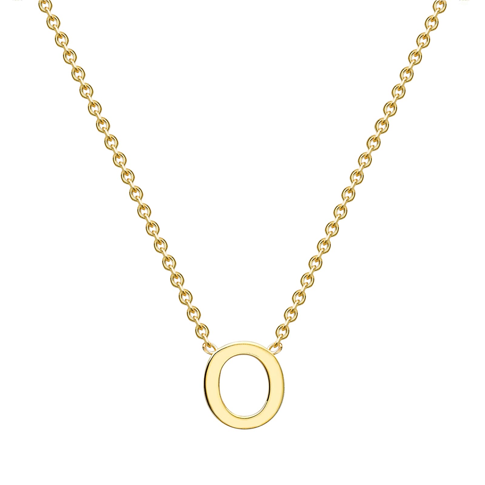 Goldsmiths 9ct Yellow Gold Letter O Pendant 1.19.0164 | Goldsmiths