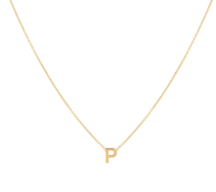 Goldsmiths 9ct Yellow Gold Letter P Pendant