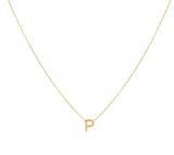 Goldsmiths 9ct Yellow Gold Letter P Pendant