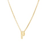 Goldsmiths 9ct Yellow Gold Letter P Pendant