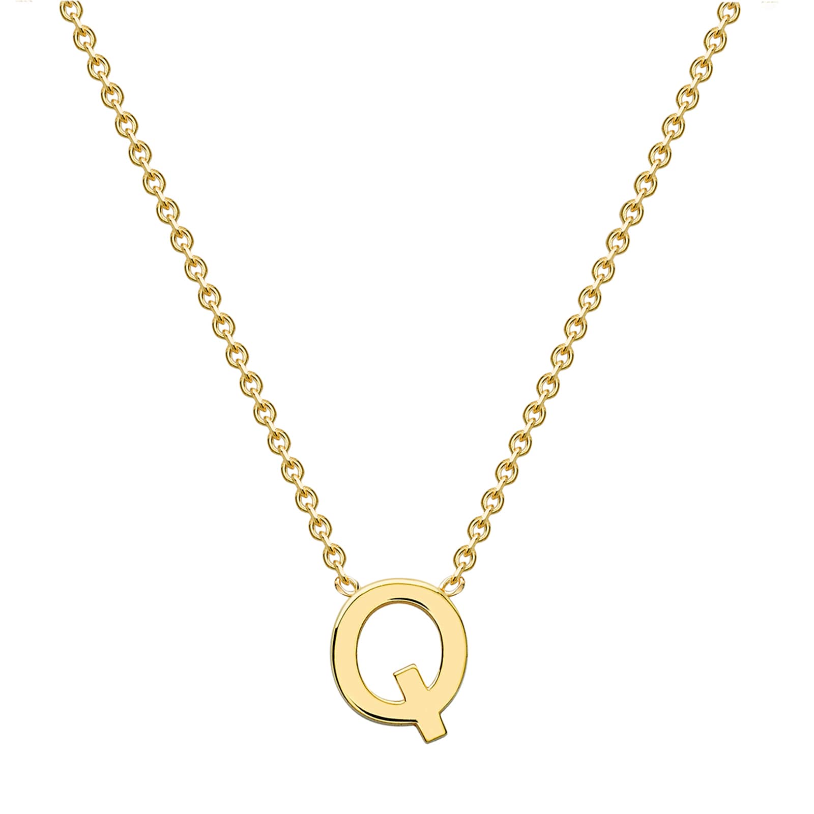 Goldsmiths 9ct Yellow Gold Letter Q Pendant