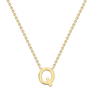 Goldsmiths 9ct Yellow Gold Letter Q Pendant