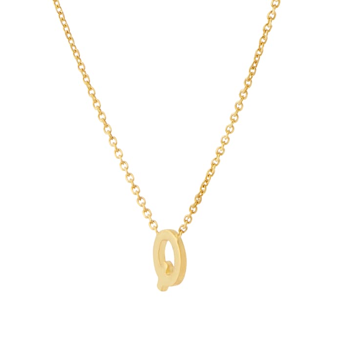 Goldsmiths 9ct Yellow Gold Letter Q Pendant