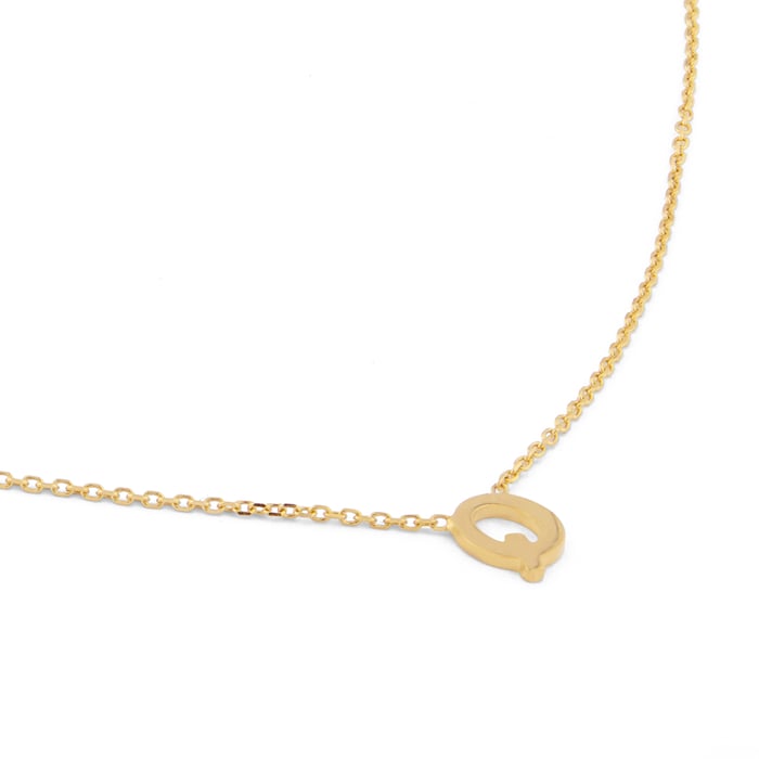 Goldsmiths 9ct Yellow Gold Letter Q Pendant