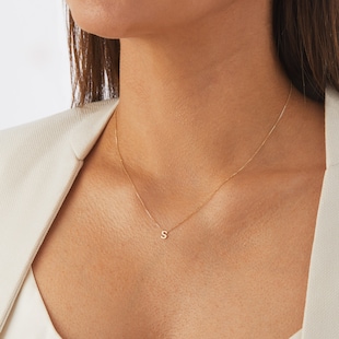 Goldsmiths 9ct Yellow Gold Letter S Pendant