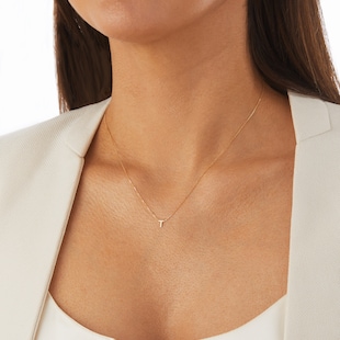 Best Luxury 
9ct Yellow Gold Letter T Pendant
