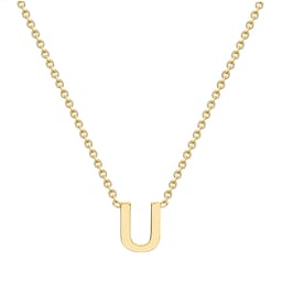 13150384 - 9ct Yellow Gold Letter U Pendant