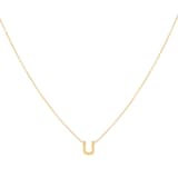 Goldsmiths 9ct Yellow Gold Letter U Pendant