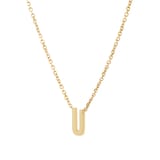 Goldsmiths 9ct Yellow Gold Letter U Pendant