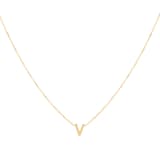 Goldsmiths 9ct Yellow Gold Letter V Pendant