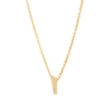 Goldsmiths 9ct Yellow Gold Letter V Pendant