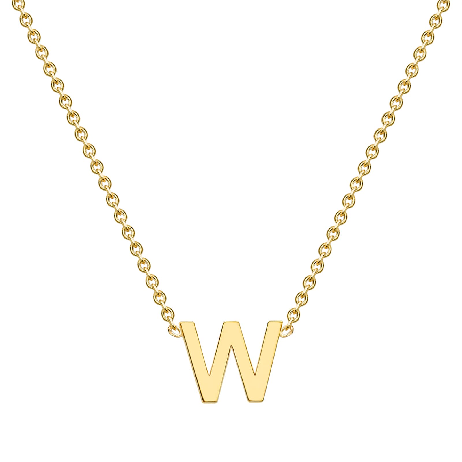 Goldsmiths 9ct Yellow Gold Letter W Pendant Goldsmiths 9ct Yellow Gold Letter W Pendant