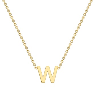 Goldsmiths 9ct Yellow Gold Letter W Pendant Goldsmiths 9ct Yellow Gold Letter W Pendant