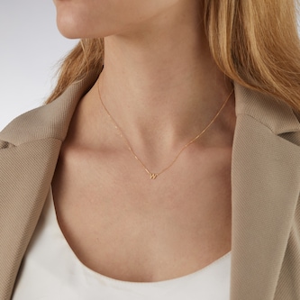 Goldsmiths 9ct Yellow Gold Letter W Pendant Goldsmiths 9ct Yellow Gold Letter W Pendant