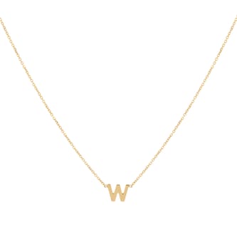 Goldsmiths 9ct Yellow Gold Letter W Pendant Goldsmiths 9ct Yellow Gold Letter W Pendant