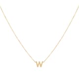 Goldsmiths 9ct Yellow Gold Letter W Pendant